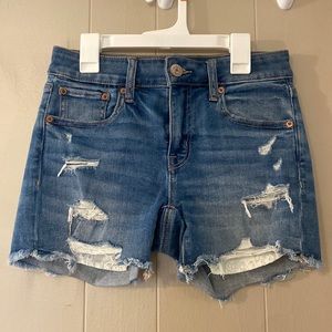 American Eagle Next Level Stretch distressed shorts